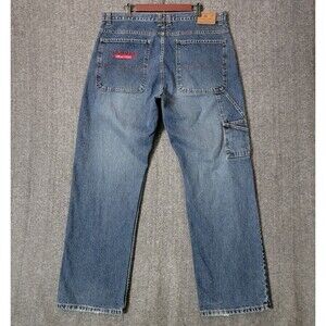 Vintage US Polo Assn Jeans Mens 38x33* Blue Baggy Loose Hip Hop Y2K Skater Denim